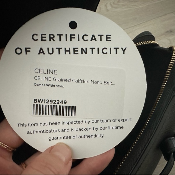 Celine Micro Belt Bag in Black Grained Leather- authentic - Picture 6 of 10